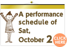Performance schedule for Saturday, October 2, 2010